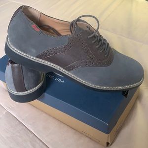 Pasadena Saddle Grey Buck Shoe